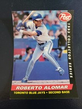 Roberto Alomar Toronto Blue Jays 1993 Post Collector Series Blank Back Error