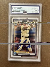 2024 Bowman Draft Blake Burke 1st Bowman Auto PSA Authentic Milwaukee Brewers