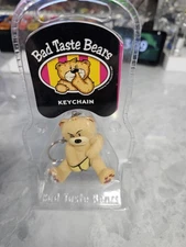 2001 BAD TASTE BEARS KEYCHAIN "RUSSELL" NEW NOVELTY ITEM SPENCERS PIRANHA STUDIO