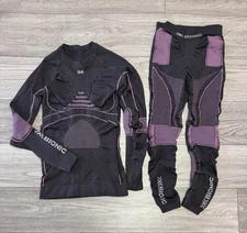 X-Bionic Energy Accumulator Evo Women Sz S/M Black Pink Base Layer Set Top Pants
