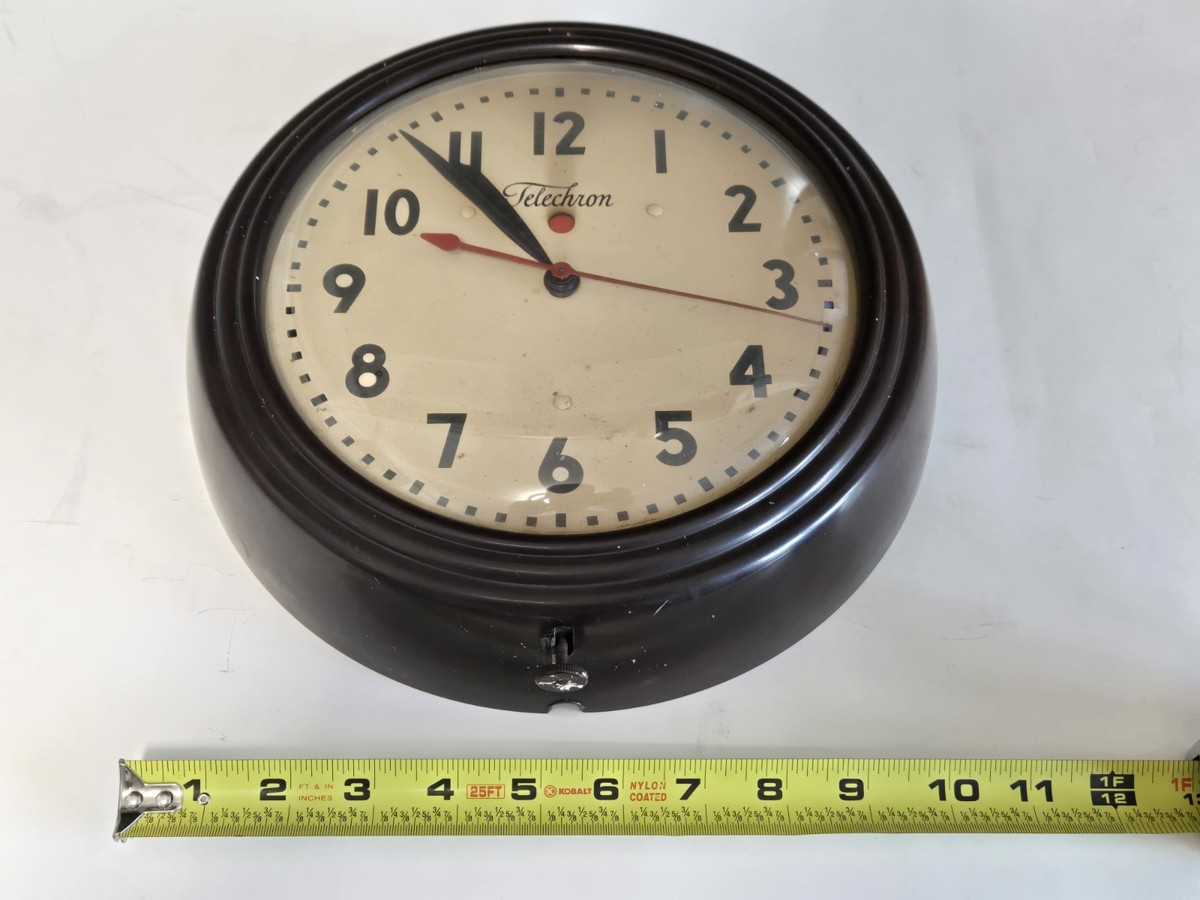 1940's Telechron School Wall Clock 10