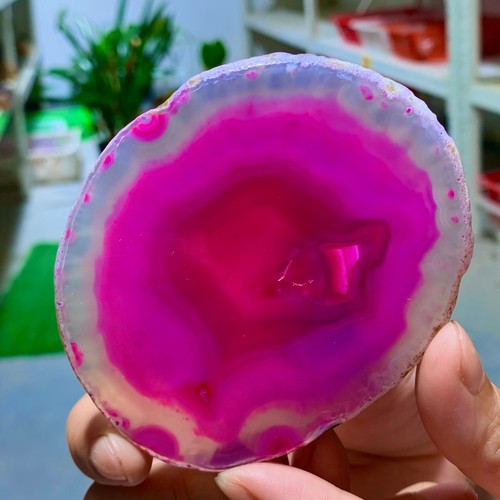 61G Natural Beautiful Agate Geode Druzy Slice Extra Large Gemstone - Picture 8 of 18