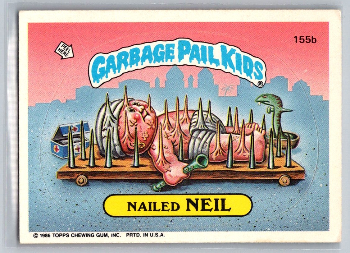 Nailed Neil 1986 Topps Garbage Pail Kids Series 4 #155b