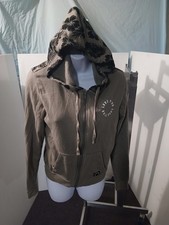 Love Pink Victoria's Secret Zip Up Hoodie Small Womens Light Brown Floral