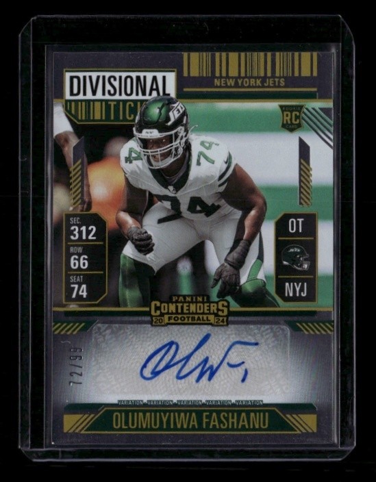 Olumuyiwa Fashanu Panini Contenders #165 Variation-Autograph-Divisional Ticket