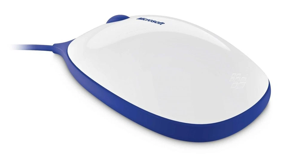 Microsoft Express Mouse USB Mouse Model 1480 White Blue Cord NEW IN BOX - Image 4 of 4