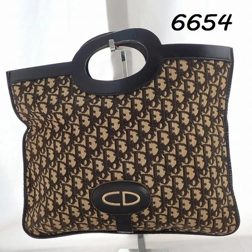 Christian Dior Trotter Clutch Bag Handbag Canvas Navy 2-way Bag Authentic Used