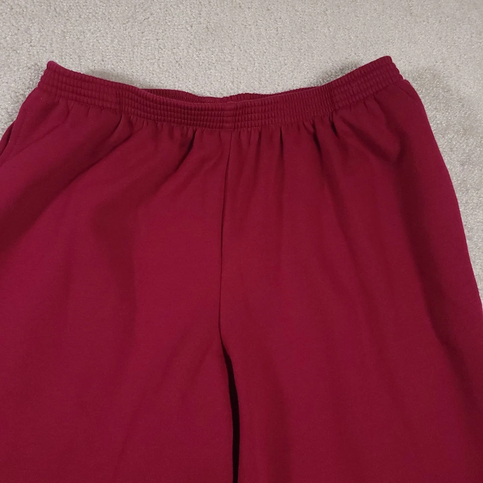 Alfred Dunner Pants Women's 12 Red Sweatpants Polyester Blend Elastic Waist - Image 3 of 4