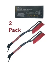 2Pack 27" Snow Brush And Ice Scrapers for Car Windshield Detachable Heavy Duty