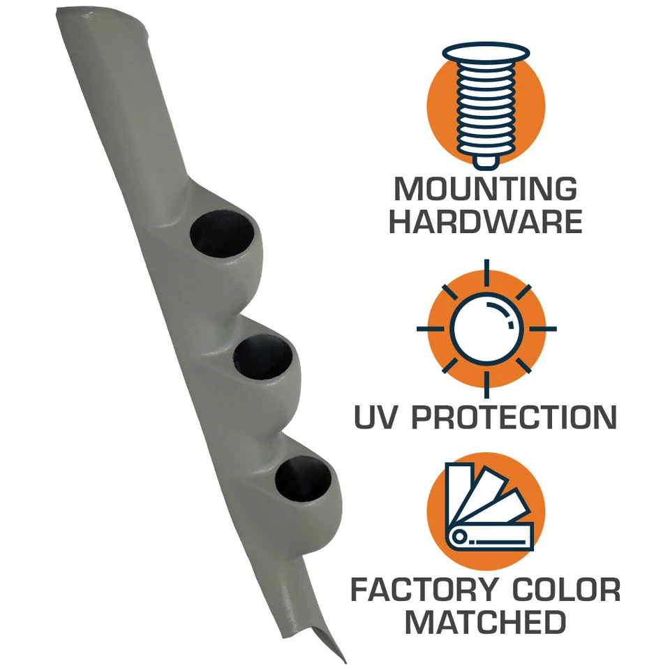 GlowShift Gray Triple Gauge 52mm Pillar Pod for 2002-2006 Acura RSX - Image 3 of 3