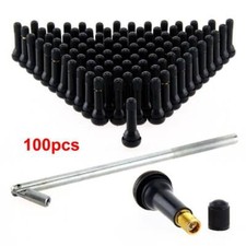100 X TR414 Tubeless Rubber Car Wheel Tyre Valve With Metal Valve Puller Tool