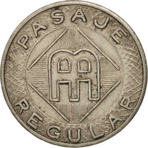 Ficha AMA PASAJE REGULAR Ni 16.4mm PUERTO RICO 1962 Bus Transit token 640H coin - 第 1/3 張圖片