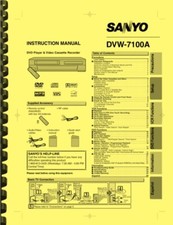 Sanyo DVW-7100A DVD Player Video Cassette Recorder OWNER'S USER MANUAL