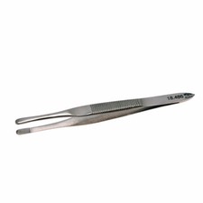 Aven 18486 Blunt Smooth General Purpose Tweezer, Stainless Steel, 3.125"