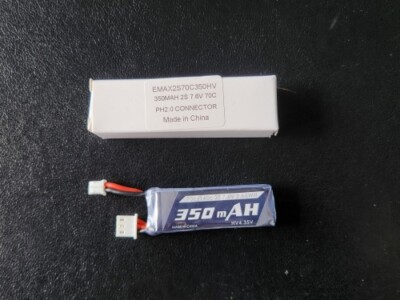 EMax arkai HOCHVOLT Lipo 350 mAh 2S 7,6V 70C MINIformat