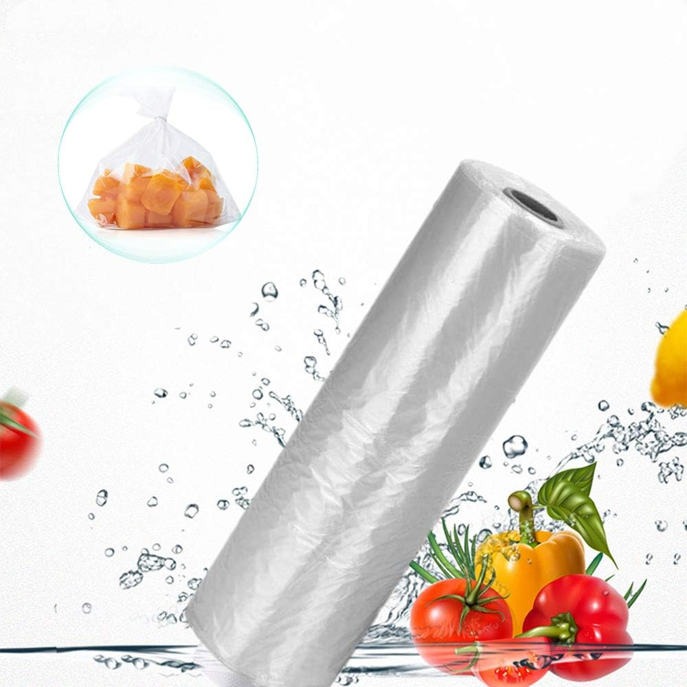 12x16 Plastic Food Storage Bags on a Roll for Produce Fruits Veggies Bread