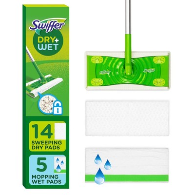 Sweeper 2-in-1 Dry + Wet Floor Mopping and Sweeping Kit Multi-Surface Kit for...