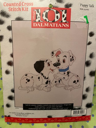 Disney's 101 Dalmatians Counted Cross Stitch Kit Puppy Talk Item #31002 New! - Picture 1 of 2