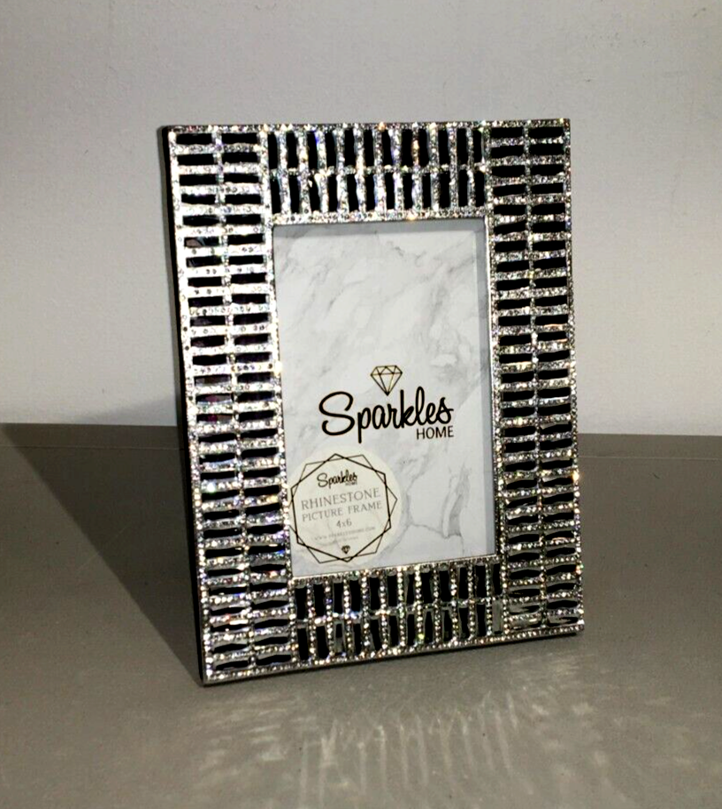SPARKLES HOME SILVER RHINESTONE PICTURE FRAME 4X6 BLING! BLING! BLING! (NEW)