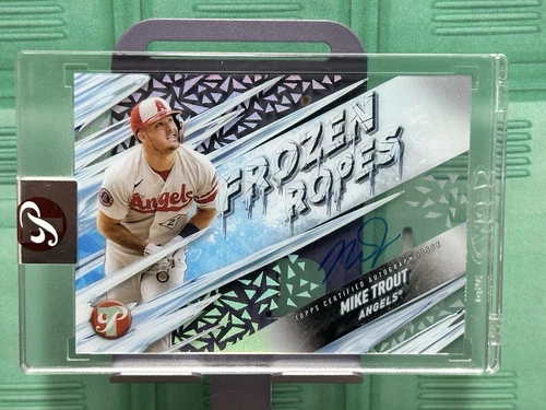 MIKE TROUT - 2024 Topps Pristine - Frozen Ropes On Card ENCASED AUTO Acetate