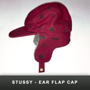 stussy ear flap cap