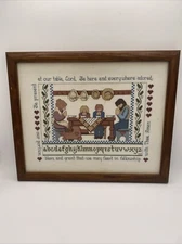 Framed Cross Stitch Finished Piece Prayer From Jeremiah Junction Pattern