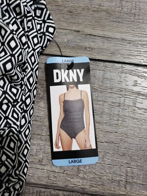 Dkny | Swim | Dkny Womens One Piece Quickdrying Fabric Bandeau Maillot Swimsuit Black | Poshmark