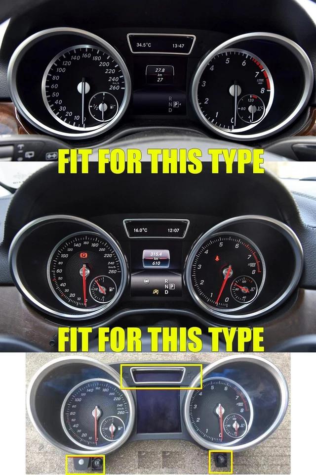 Velocímetro digital/aglomerado de instrumentos/para Mercedes ML/GL/GLE GLS W166 X166 W164 - Imagem 3 de 4