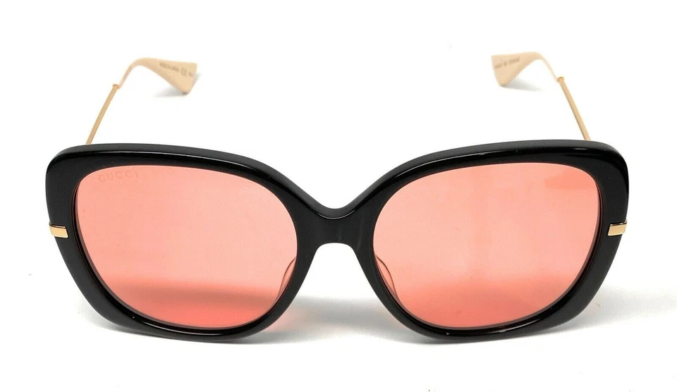 Gafas de sol para mujer Gucci GG0511S 002 negras cuadradas naranja 57-18-140 no polarizadas Foto 2 de 4