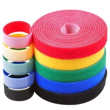 5 Roll Reusable Cable Straps Cable Ties Hook & Loop Nylon Fastening Tape Wire Or