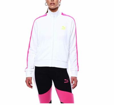 Puma Women's T7 Track Jacket White Size XS