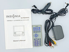 Insignia IS PD040922 Portable DVD Player Box Accessories Only Manual Remote Cord