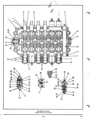 SERVICE PARTS MANUAL FITS BACYRUS BACKHOE LOADER DYNAHOE 190 1986 - Picture 13 of 16