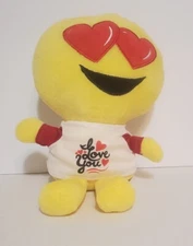 Emoji Love Plush 10" Heart Eyes T Shirt I LOVE YOU Stuffed Animal Pillow Toy