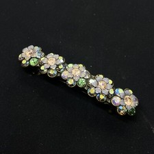 Hair clip pin Michal Negrin Crystals Flowers Made in Israel