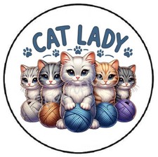 CAT LADY ENVELOPE SEALS LABELS STICKERS PARTY FAVORS