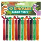 12 x Childrens Kids Dinosaur Bubble Tubes Party Bag Fillers Wedding Favours