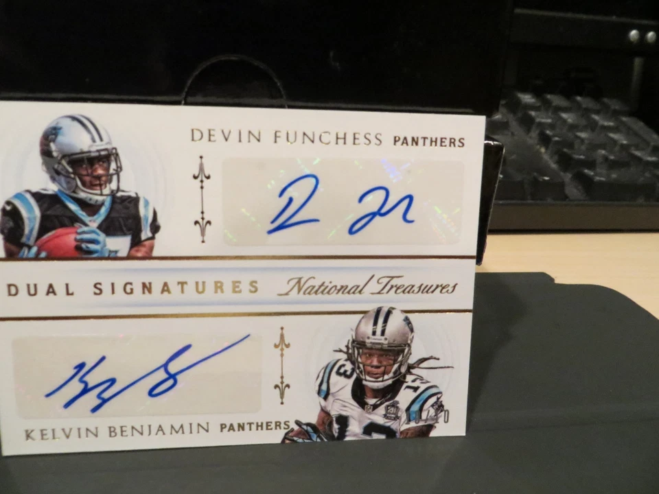 National Treasures Dual Autograph Panthers Kelvin Benjamin Funchess 28/49  2015 - Image 2 of 4