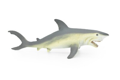Mako Shark Toy, Shortfin, Realistic Rubber Model, Hand Painted
