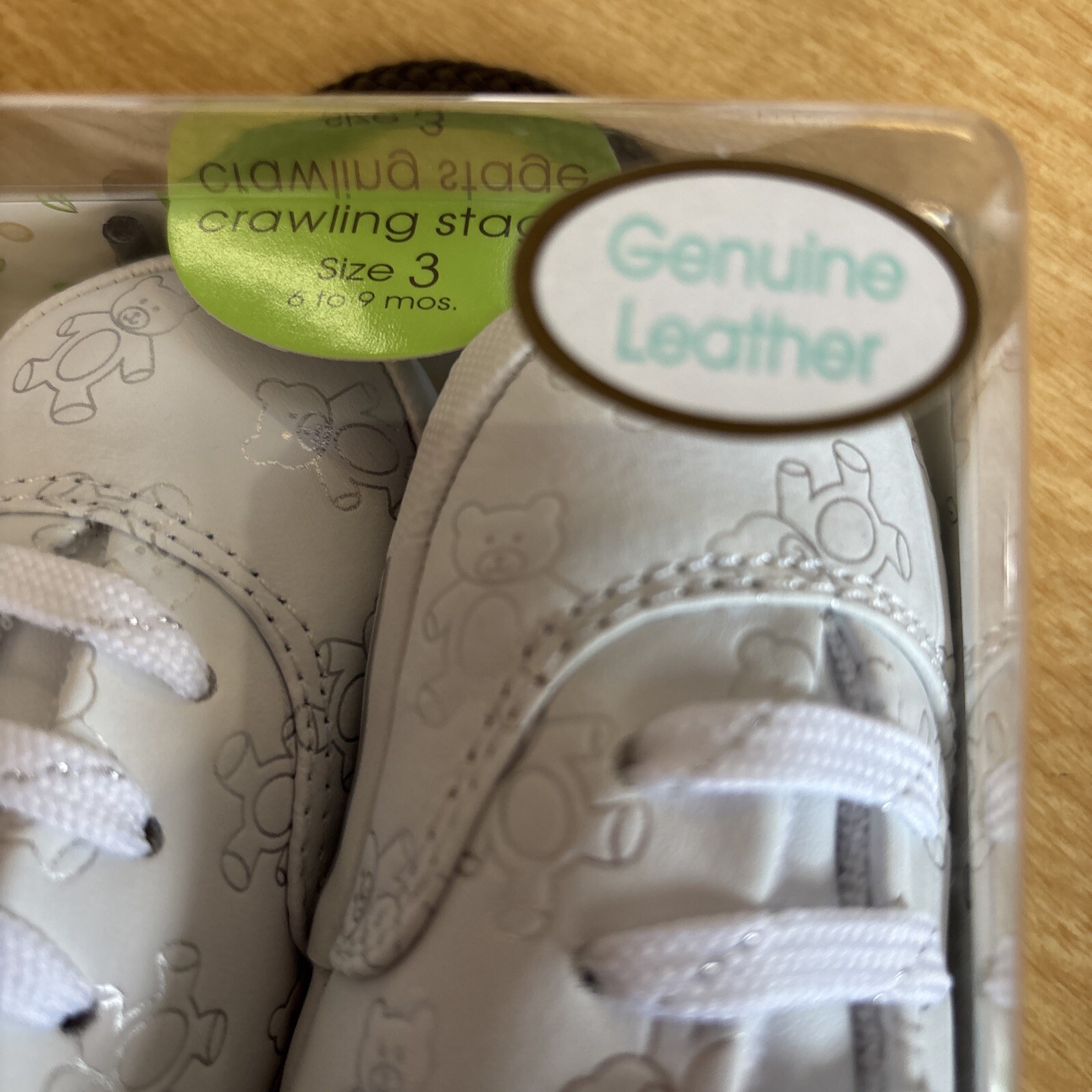 Baby Deer Size 3 Solid Leather Crawling Stage Teddy Bear Shoes Genuine Leather