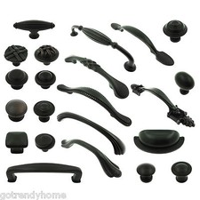 Oil Rubbed Bronze Knob Pull Kitchen Cabinet Bin Cup Handles HardwareVanity