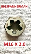 M16 HSS Metric Hex Die Nut  16mm x 2.0mm  GOLIATH - UK MADE - TOP QUALITY