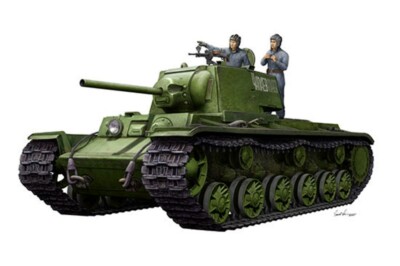 Trumpeter 09597 KV-1 1942 Simplified Turret Tank + Tank Crew  in 1:35 Bausatz