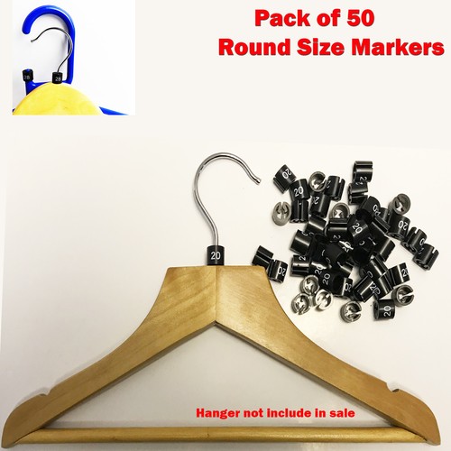 50 NEW SIZE CUBES FOR GARMENT CLOTHES MARKER PACK FOR HANGER SIZE DISPLAY - Picture 44 of 50