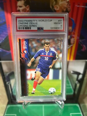 2002 PANINI FIFA WORLD CUP OPENING SERIES ZINEDINE ZIDANE #61 PSA