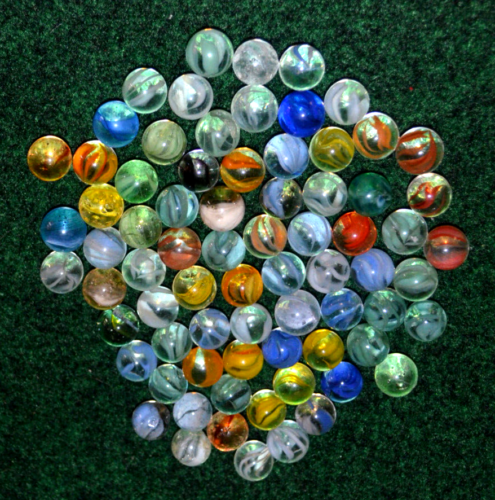 Vintage Lot Akro Swirl Glass Marbles - Picture 1 of 10