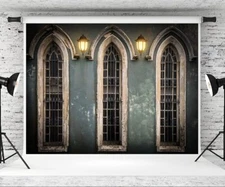 Kate 7×5ft Vintage Castle Wall Backdrop Photography Stone Arched Door Windows...