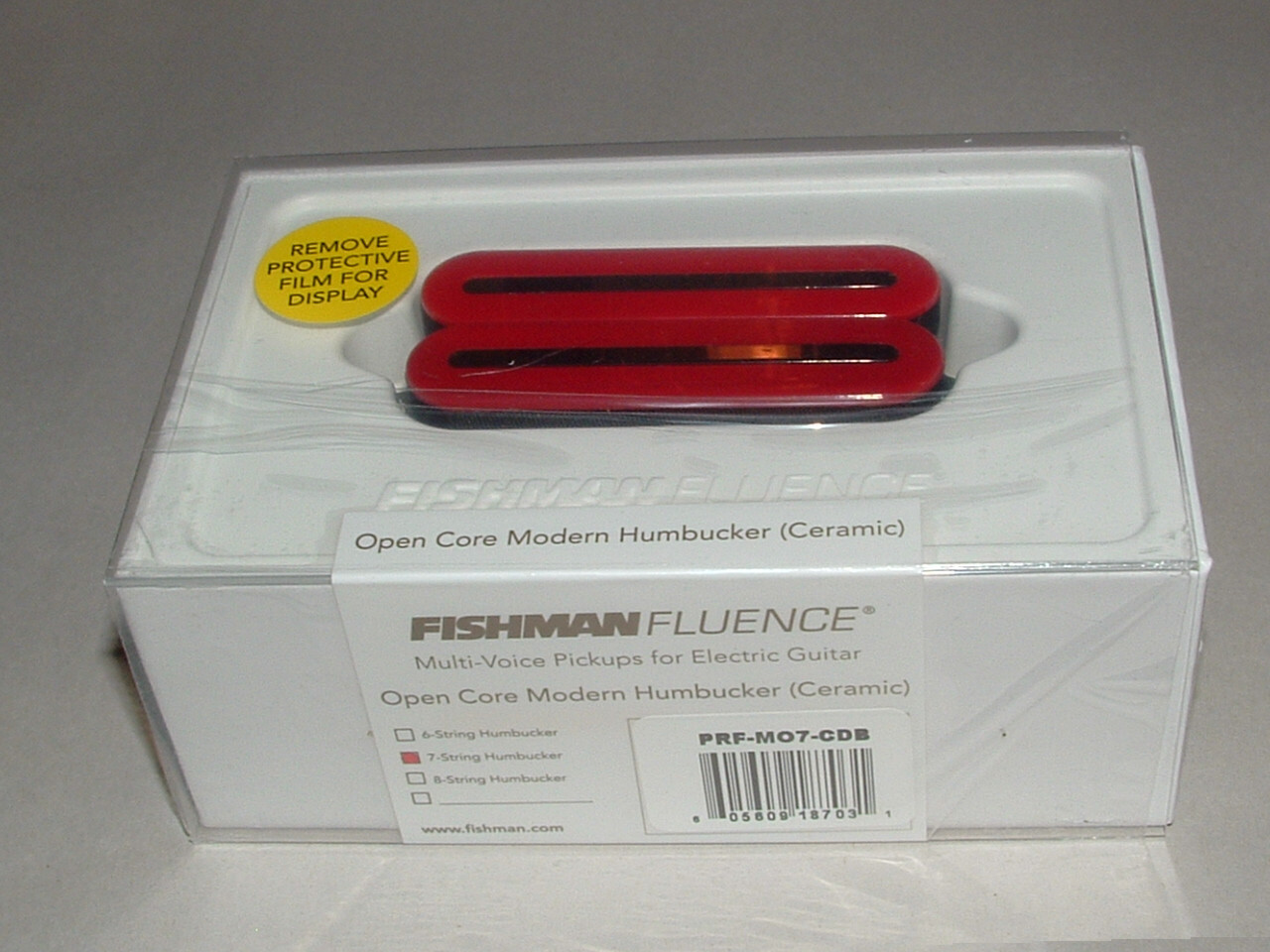 Fishman Fluence PRF-M07-CDB Open Core 7 String Pickup  Ceramic  RED/BLACK NICKEL
