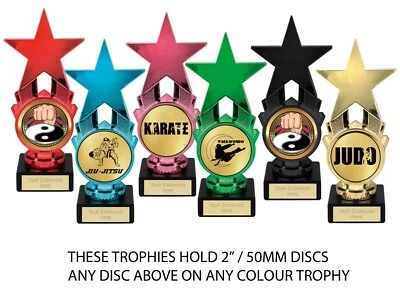 TROPHIES-4-EVERYTHING PERSONALISIERTE Martial Award Star Trophäe 17 cm - KOSTENLOSE GRAVUR