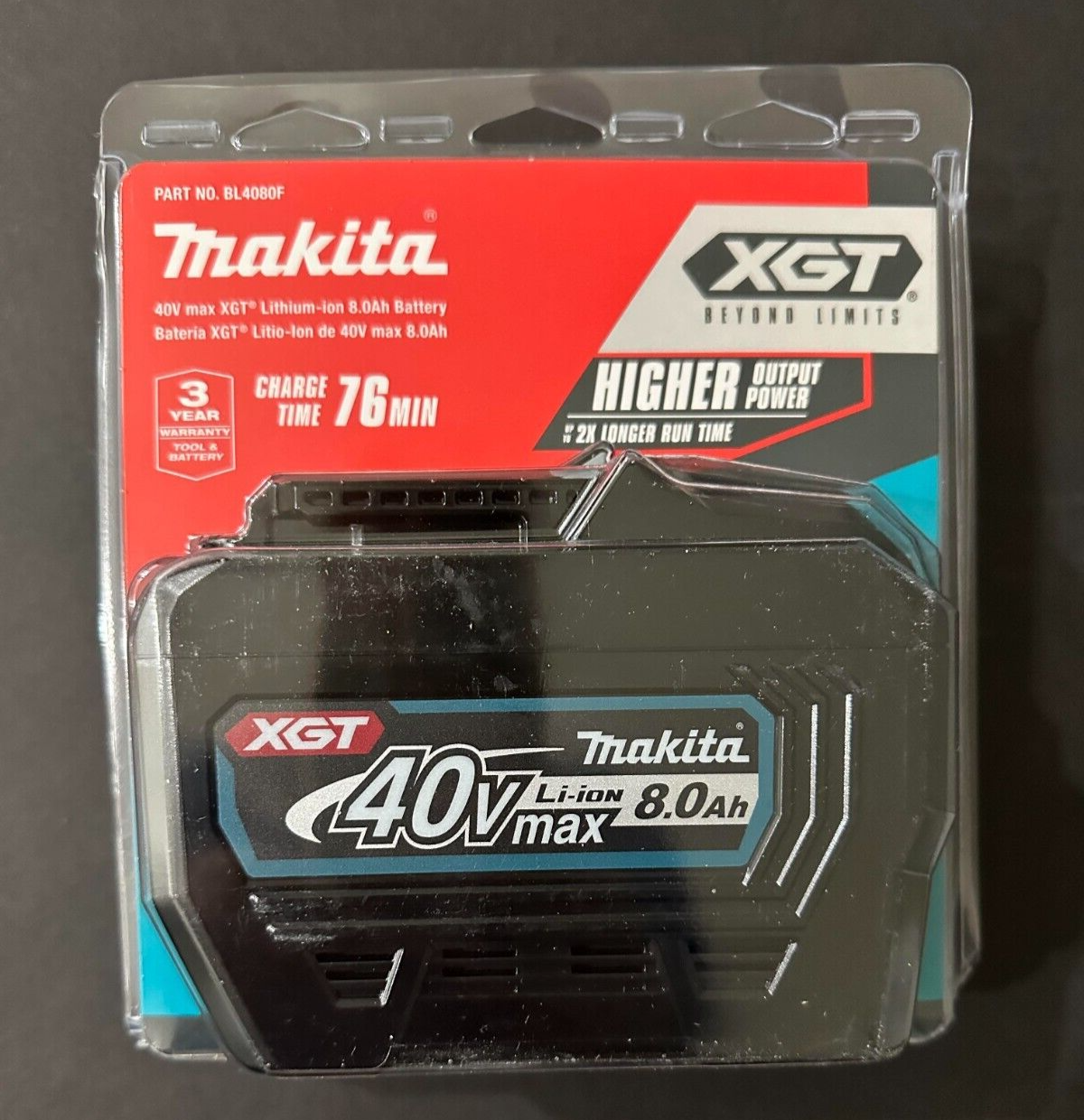 Makita BL4080F 40V max XGT 8 Ah Li-Ion Battery 88381589581